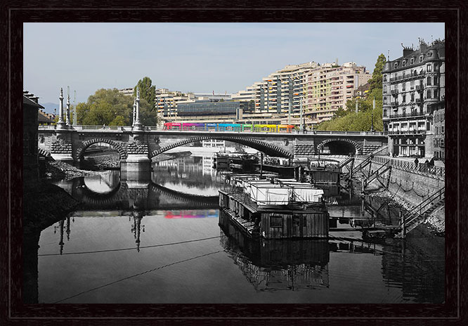 P255687 - Le pont de la Coulouvrenière - 1865