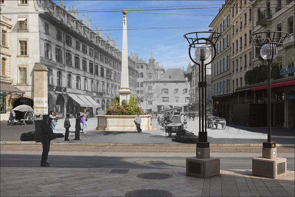 La place du Molard - 1871