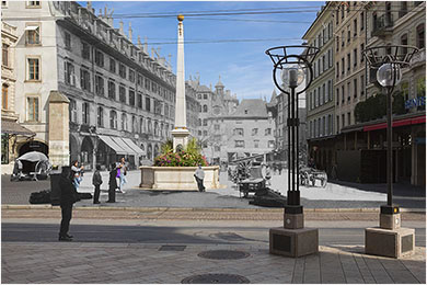 La place du Molard - 1871